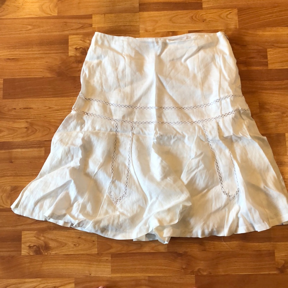 Ralph Lauren white linen skirt